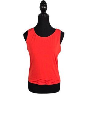 NWT | PinkmStyle Vibrant Red Scoop Neck Sleeveless Jersey Knit Tank Top | Large